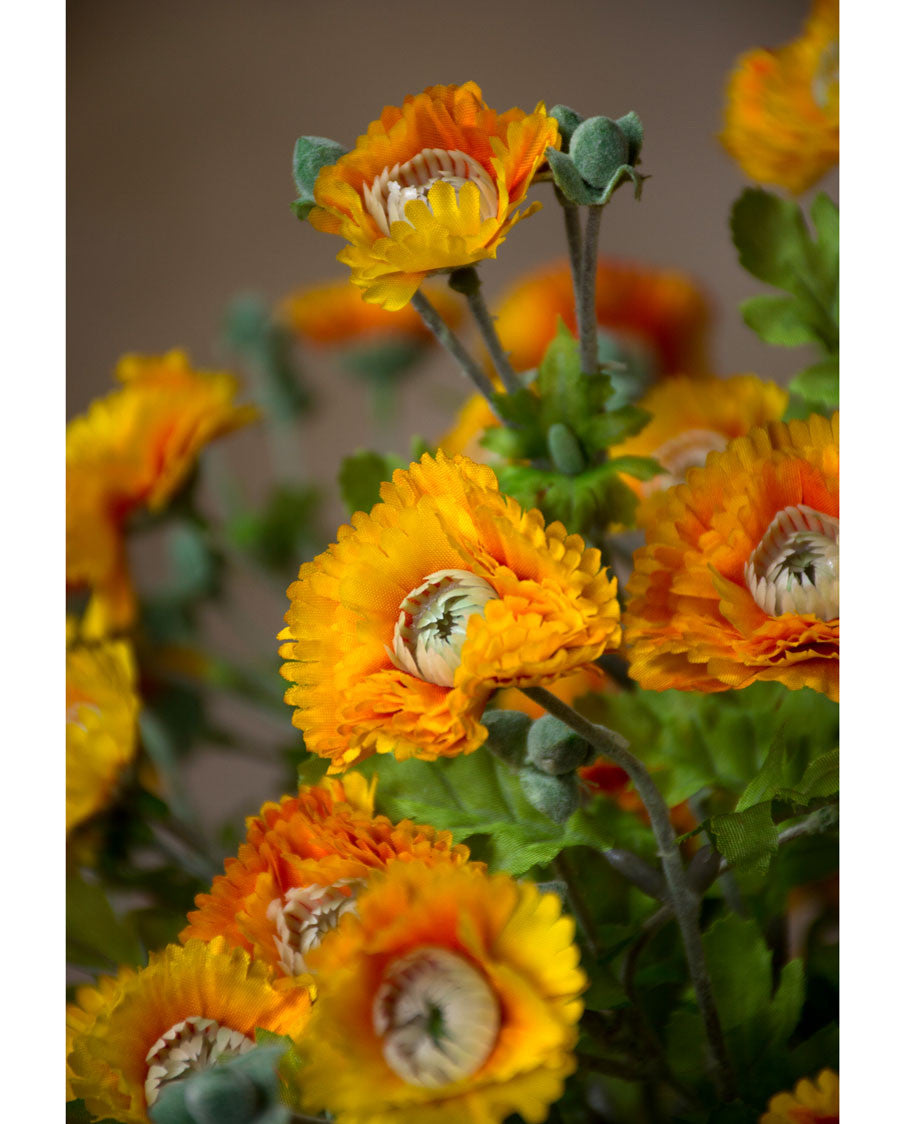 26" Faux Crysanthemum Roblush Silk Flower Spray S4073-GORD