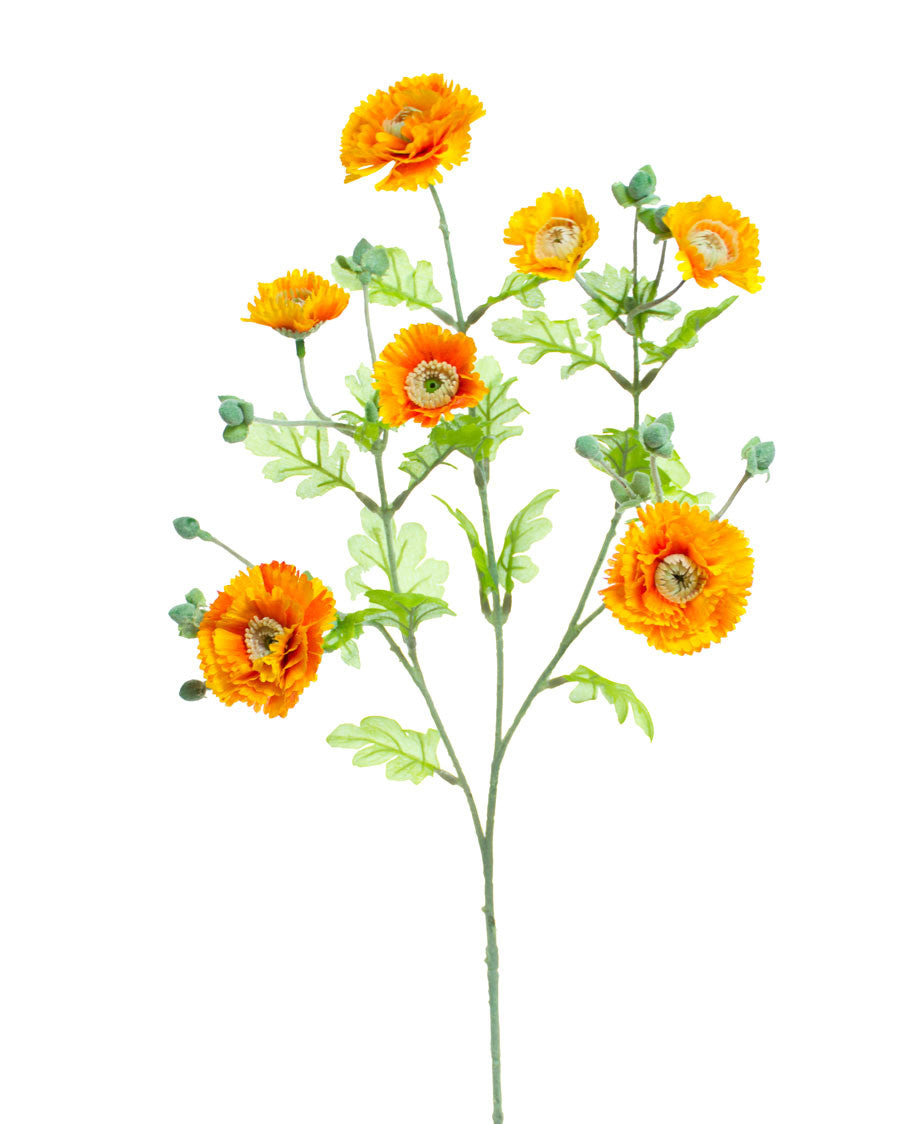 26" Faux Crysanthemum Roblush Silk Flower Spray S4073-GORD