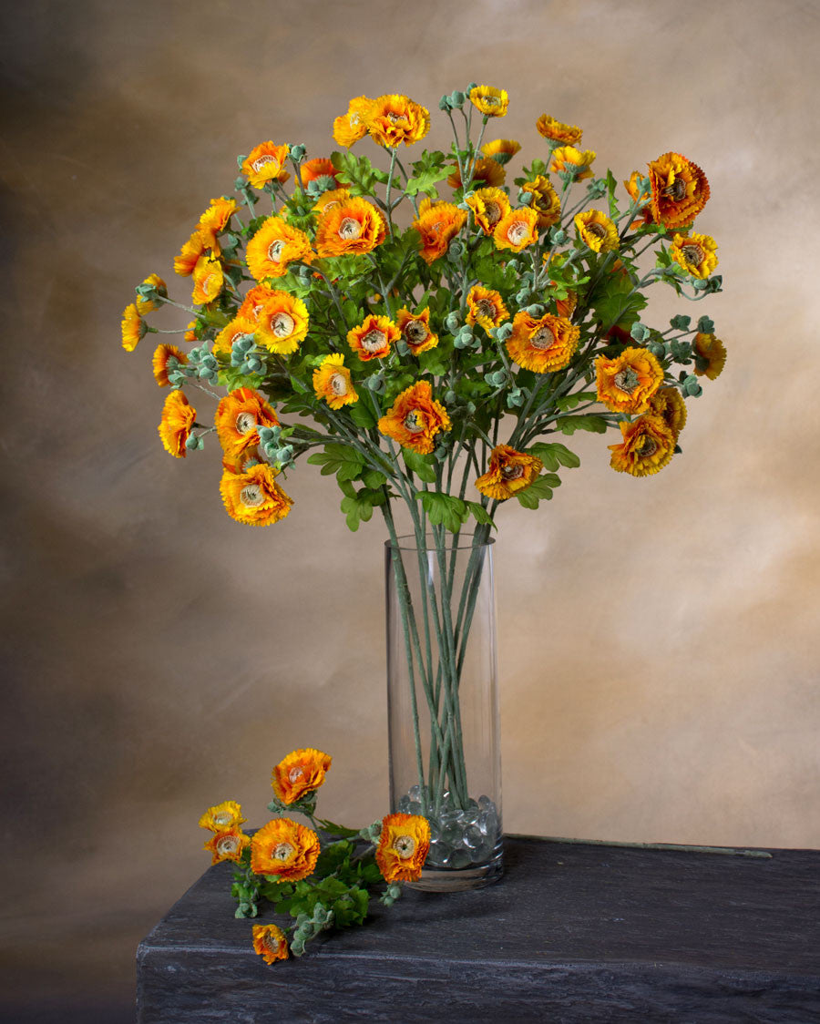 26" Faux Crysanthemum Roblush Silk Flower Spray S4073-GORD