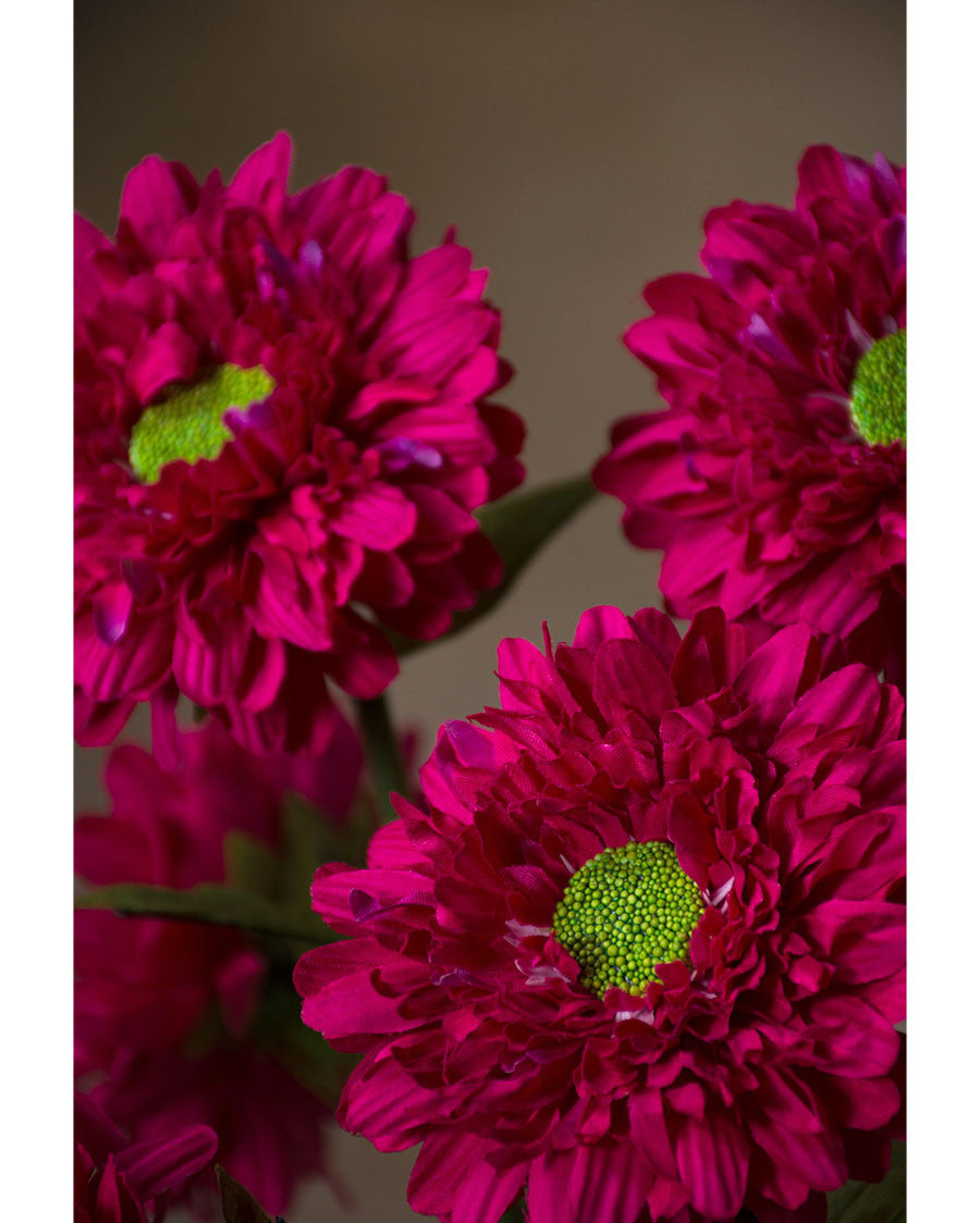 25" Zinnia Silk Flower Stem S4077