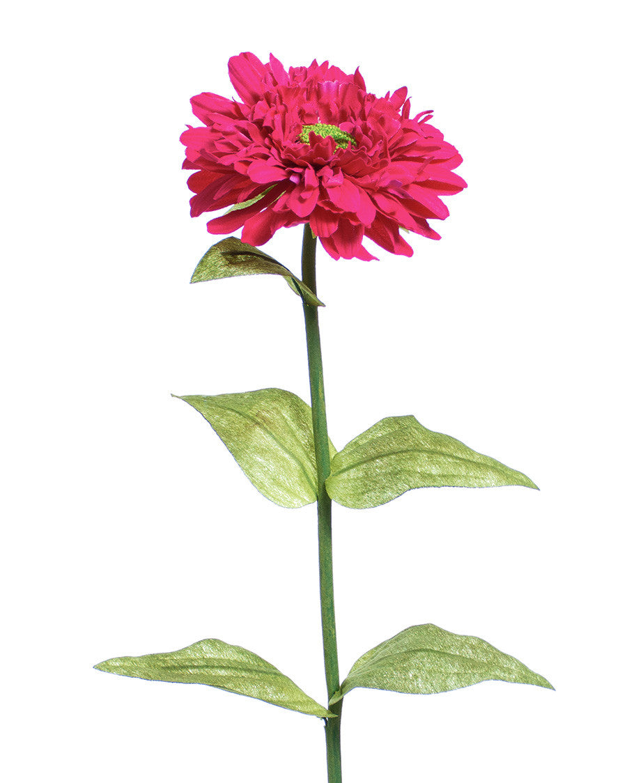 25" Zinnia Silk Flower Stem S4077