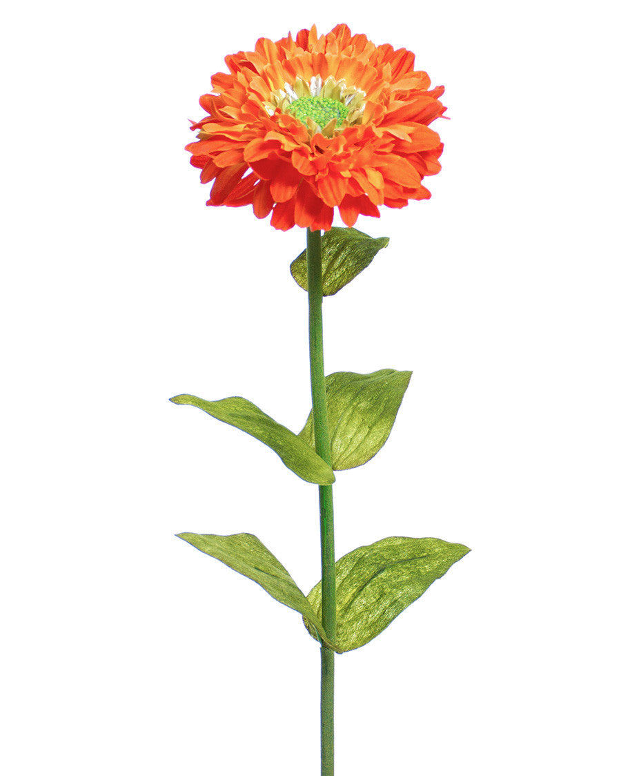 25" Zinnia Silk Flower Stem S4077