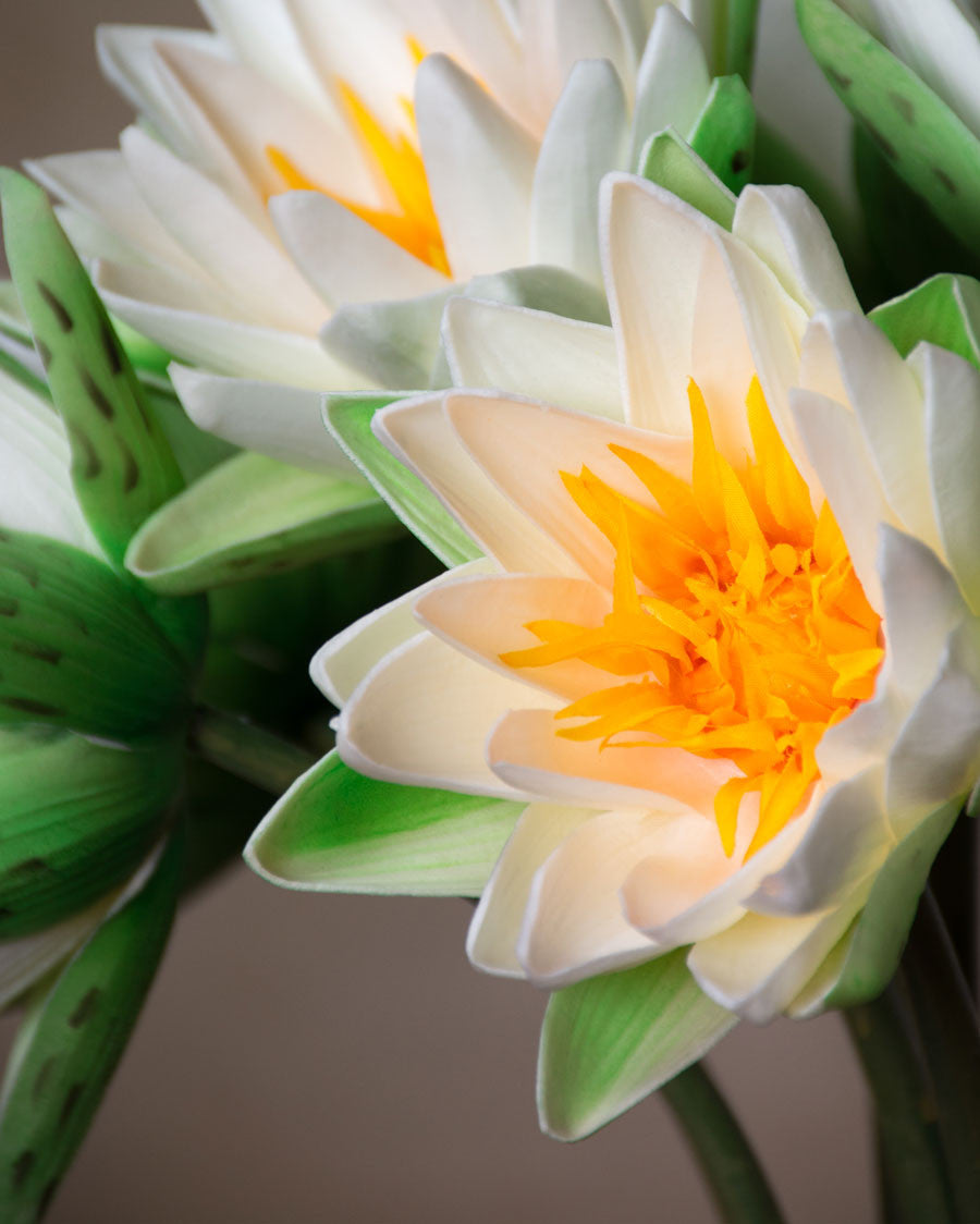 17.5" Water Lily Faux Flower Stem S4138