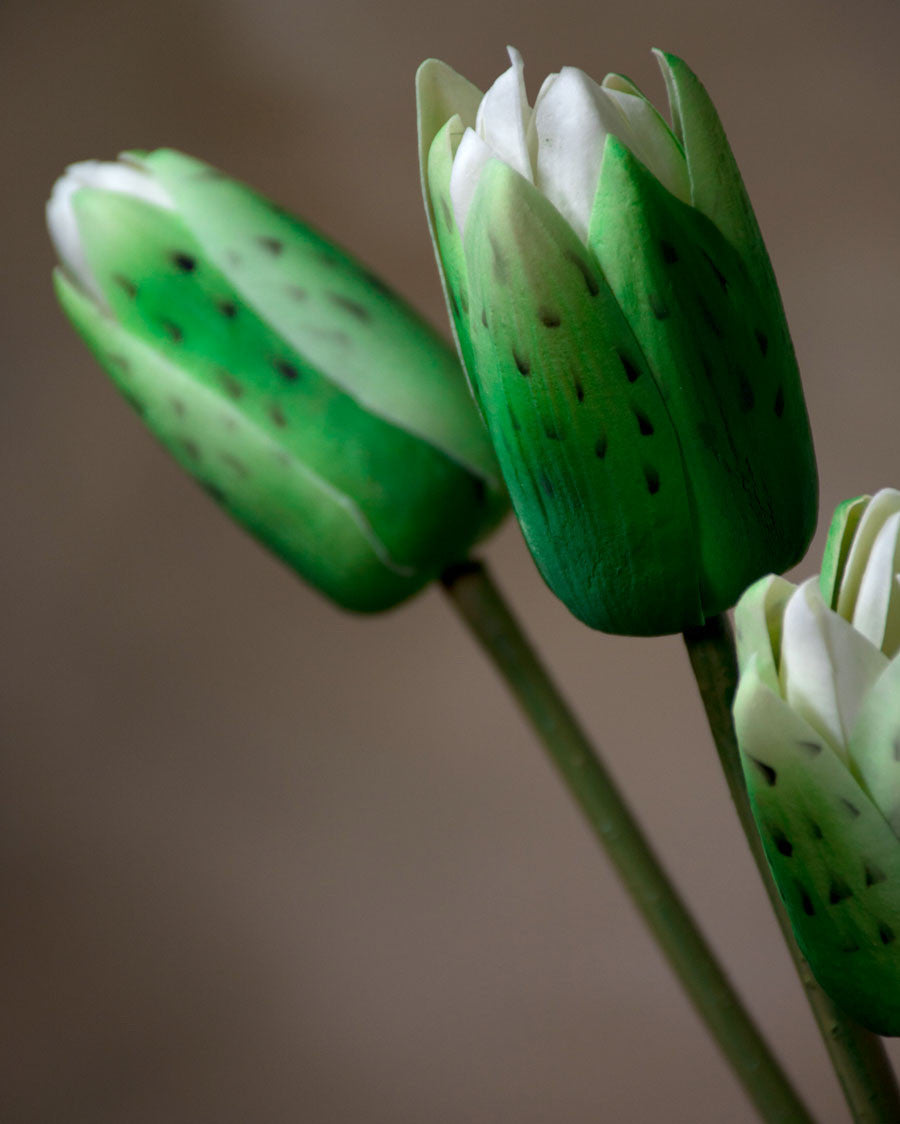 Water Lily Bud Faux Flower Stem S4139-CR