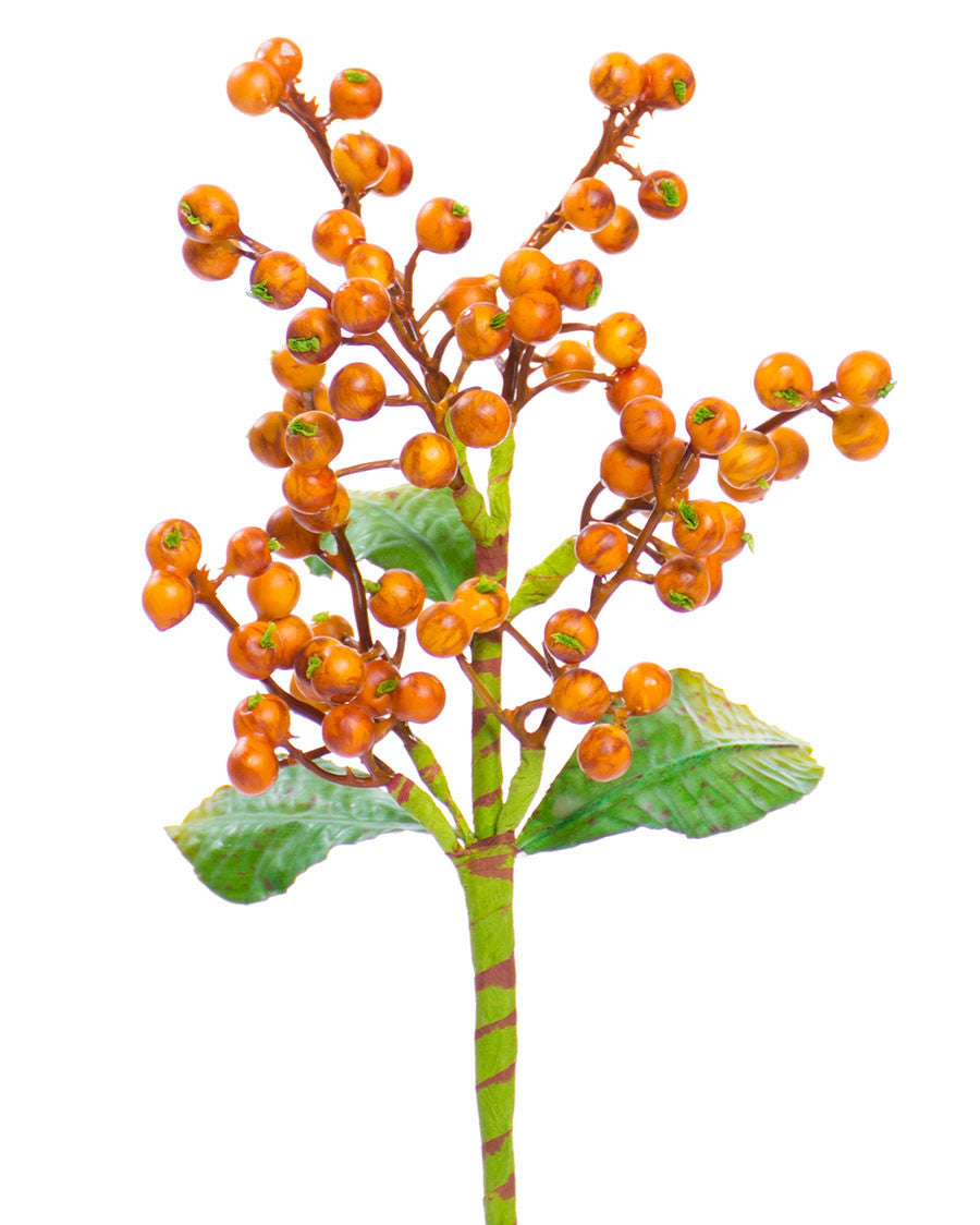 14" Faux Berry Foliage Stem Spray S4168
