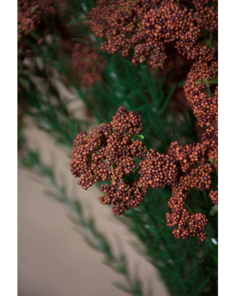 29" Faux Achillea Foliage Silk Flower Spray S4181