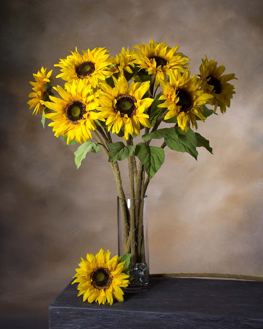 29" Large Sunflower Silk Flower Stem S4188-YL
