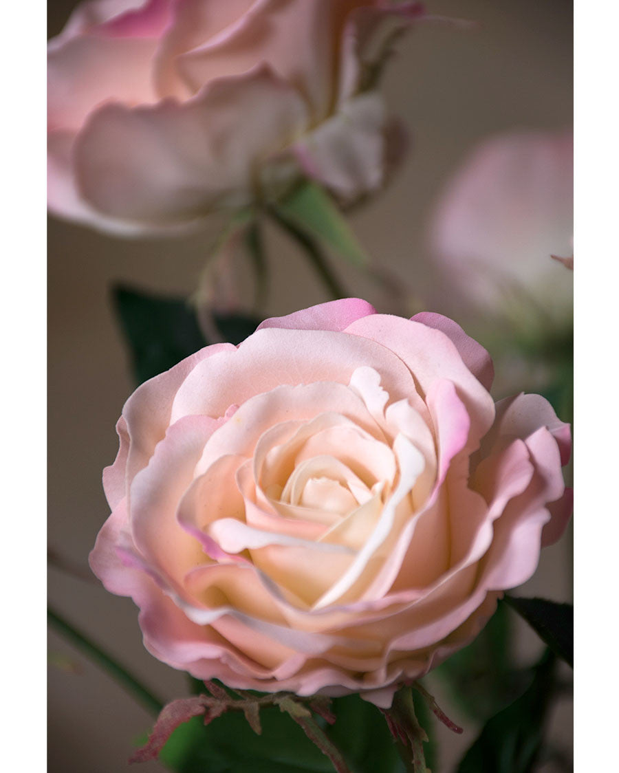 29" Open Rose Silk Flower Stem S4220