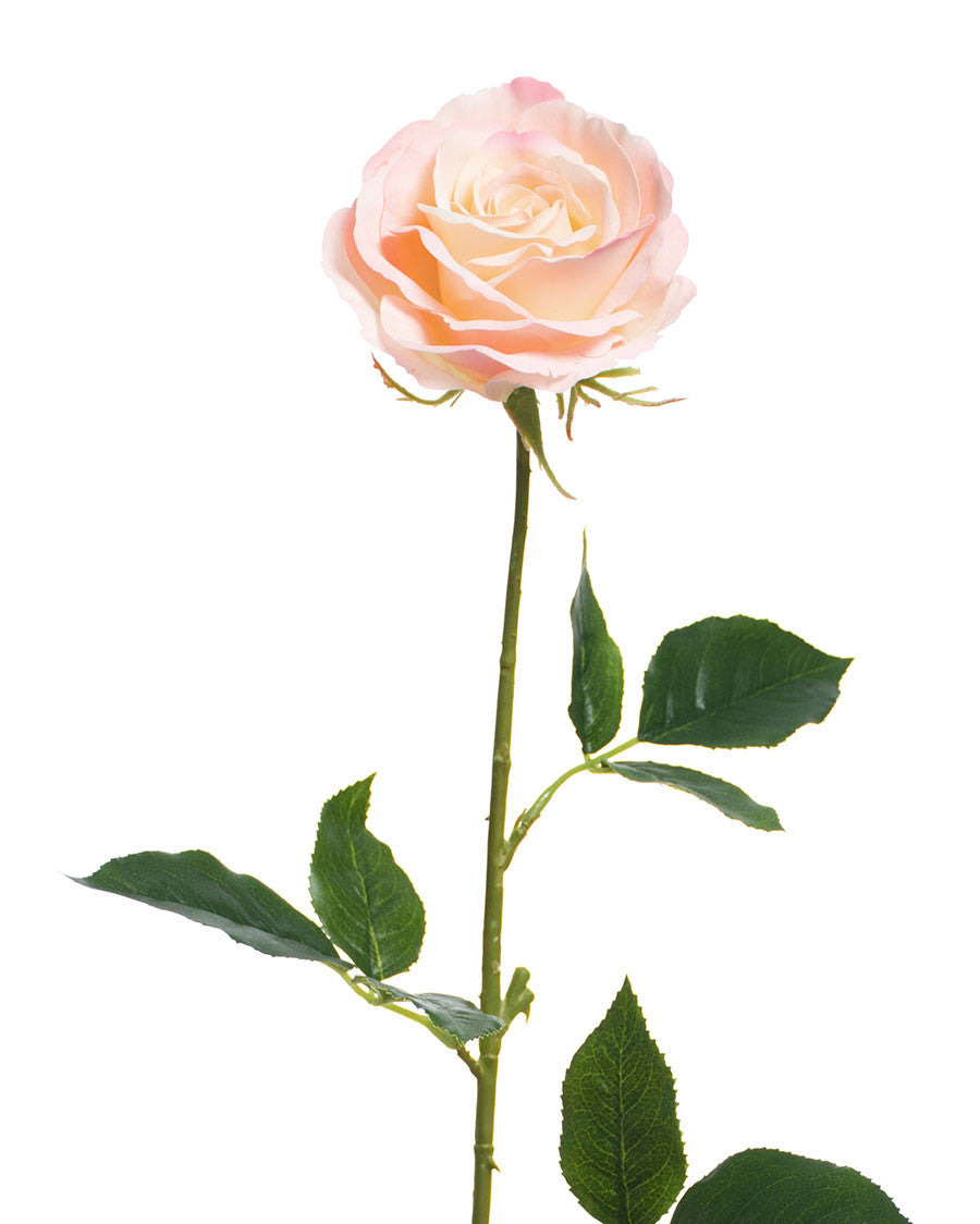 29" Open Rose Silk Flower Stem S4220