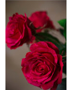29" Open Rose Silk Flower Stem S4220