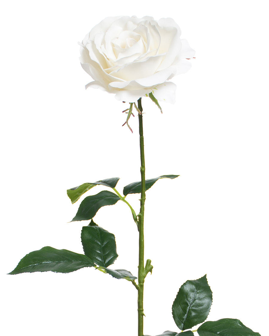 29" Open Rose Silk Flower Stem S4220