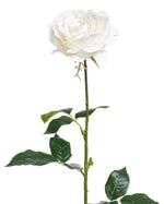 29" Open Rose Silk Flower Stem S4220