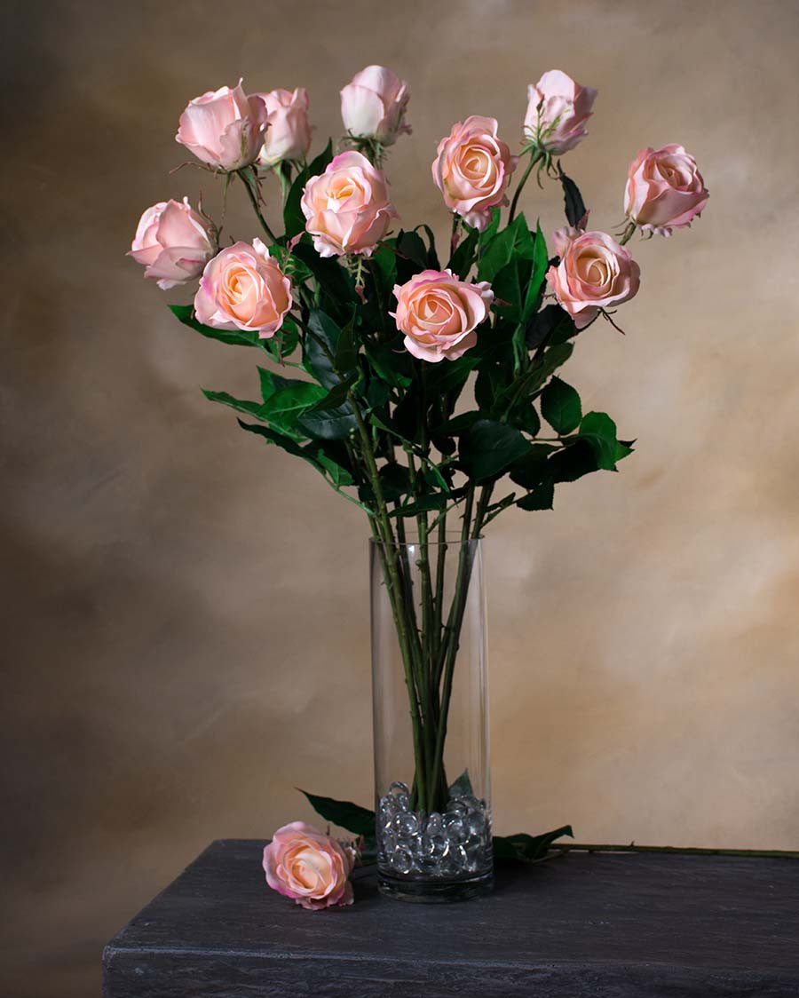 30" Rose Bud Silk Flower Stem S4221