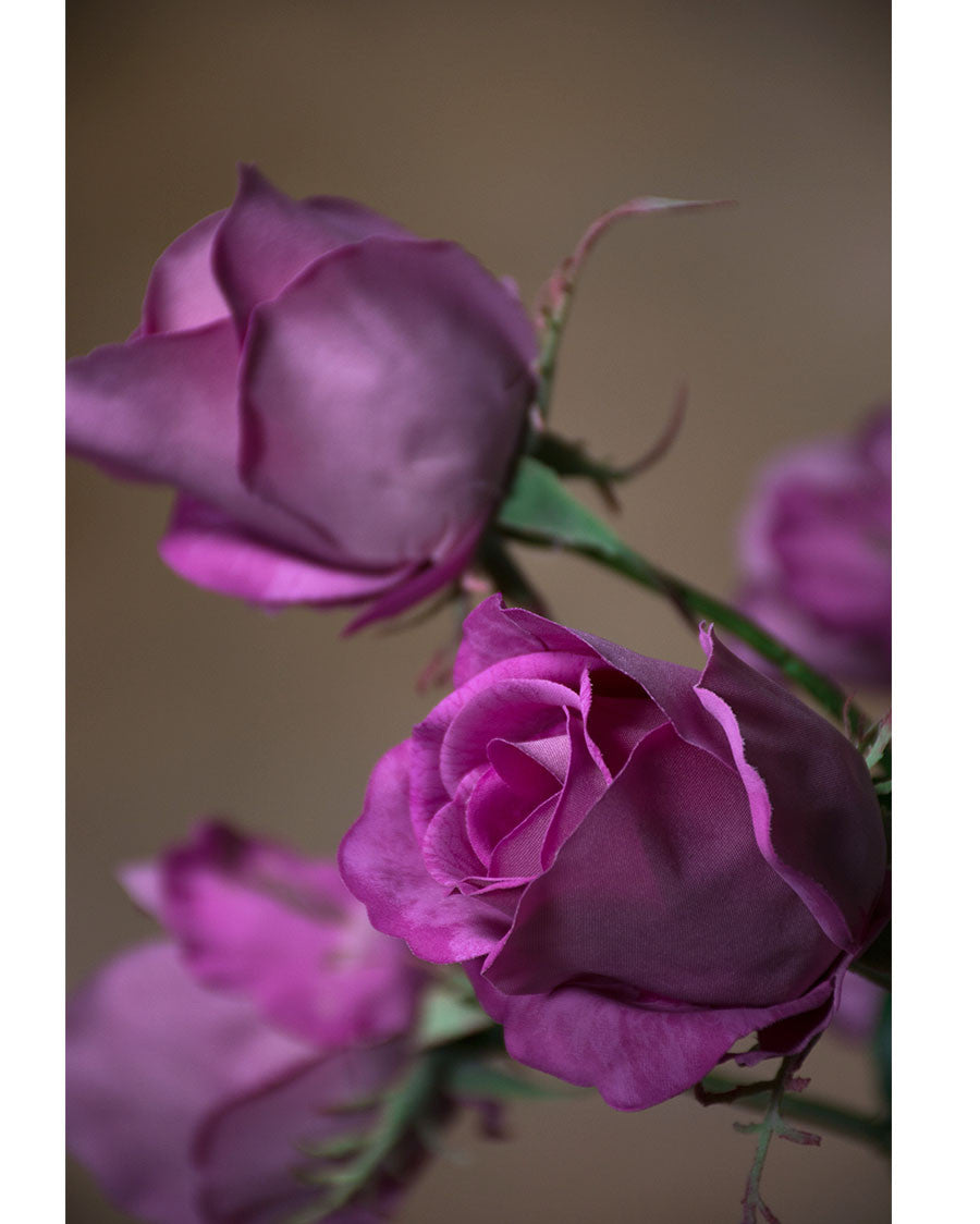 30" Rose Bud Silk Flower Stem S4221