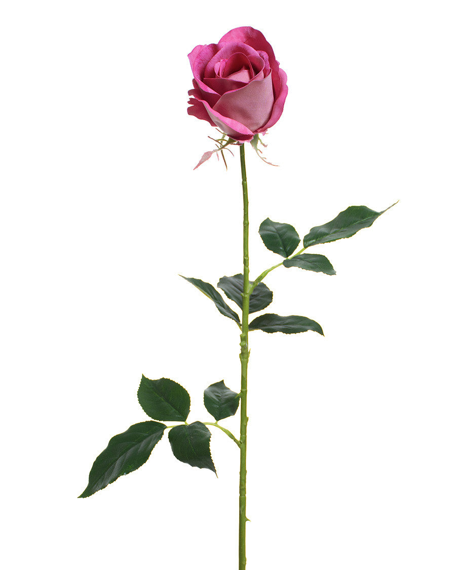 30" Rose Bud Silk Flower Stem S4221