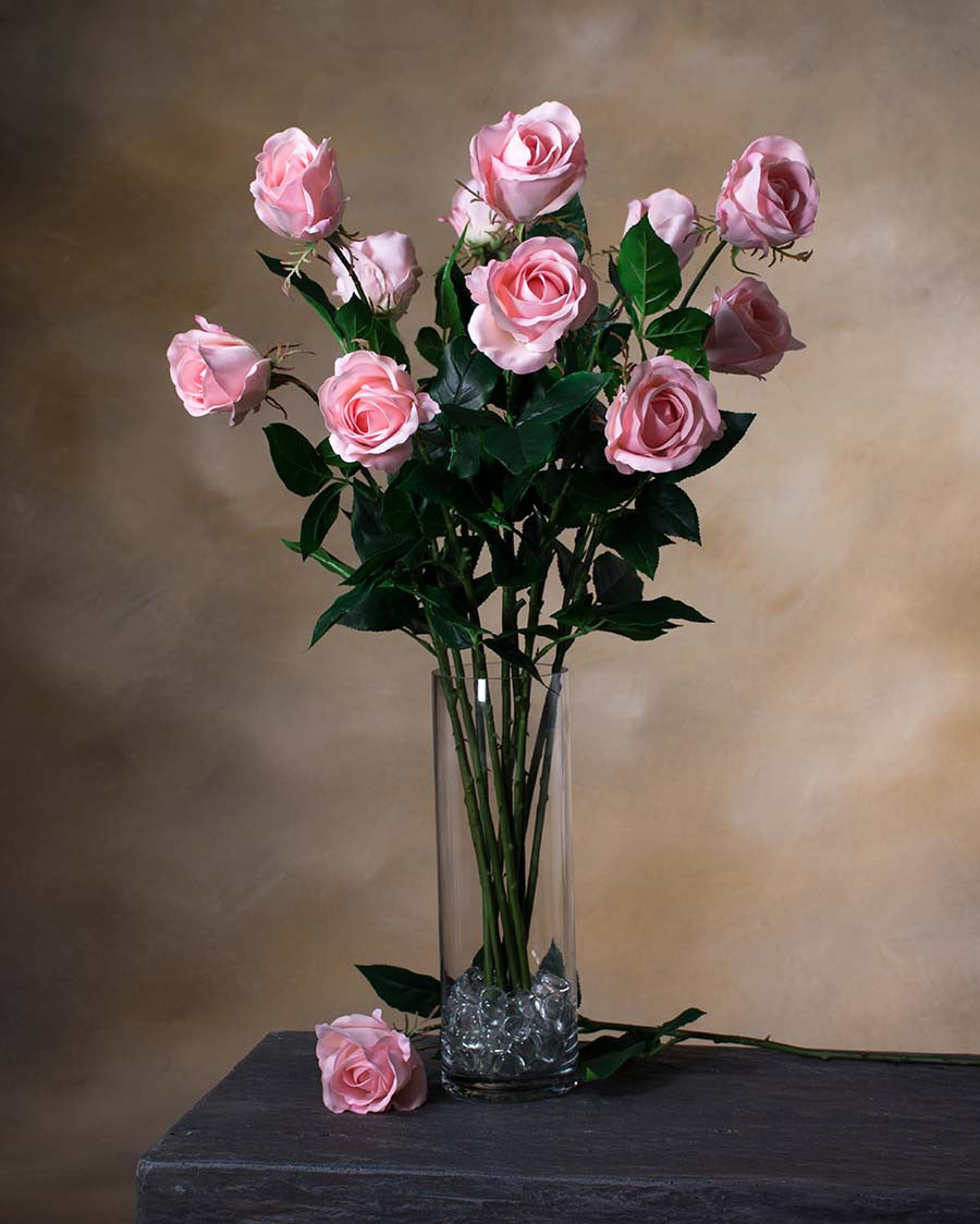 30" Rose Bud Silk Flower Stem S4221