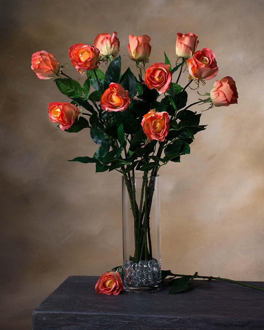 30" Rose Bud Silk Flower Stem S4221