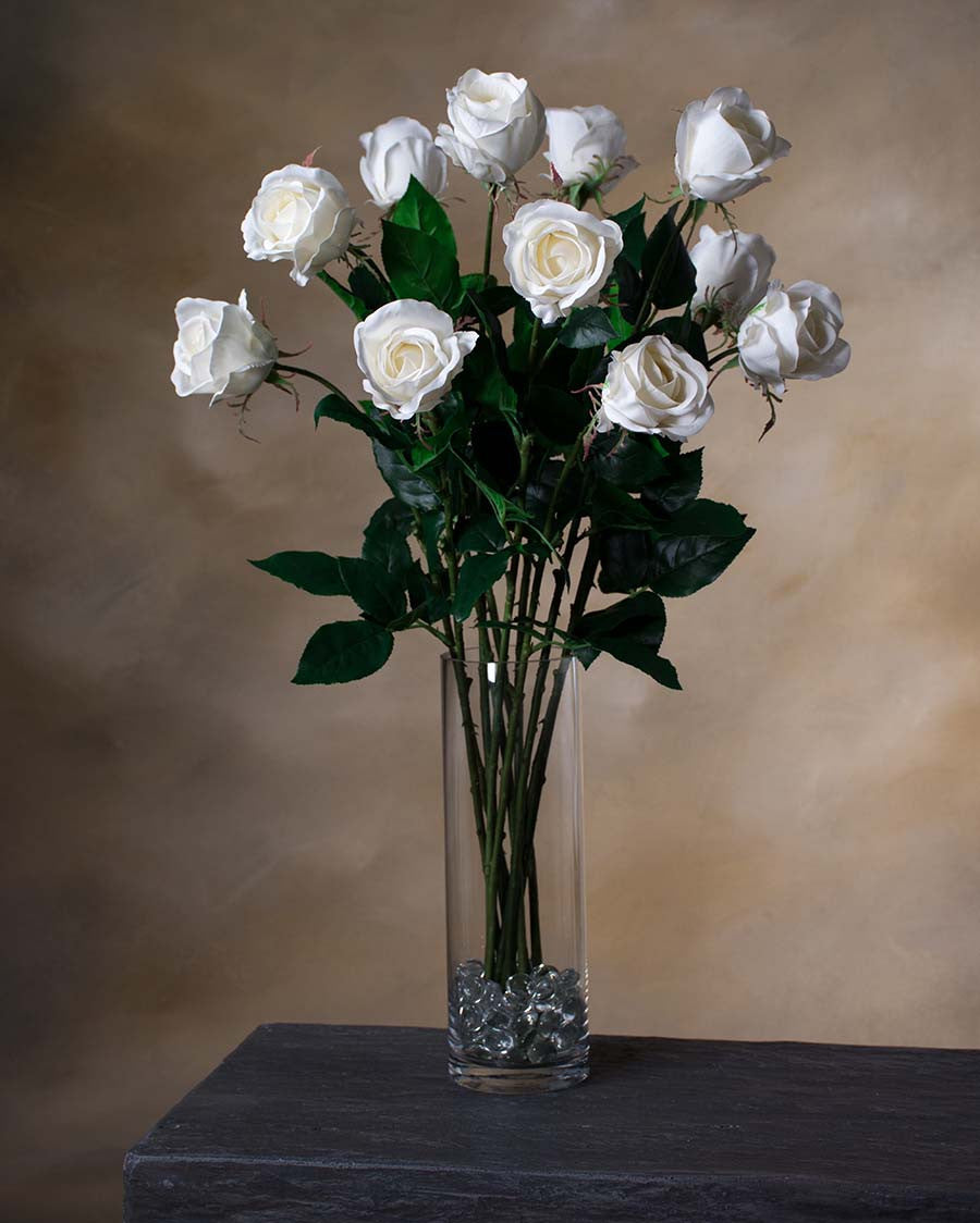 30" Rose Bud Silk Flower Stem S4221