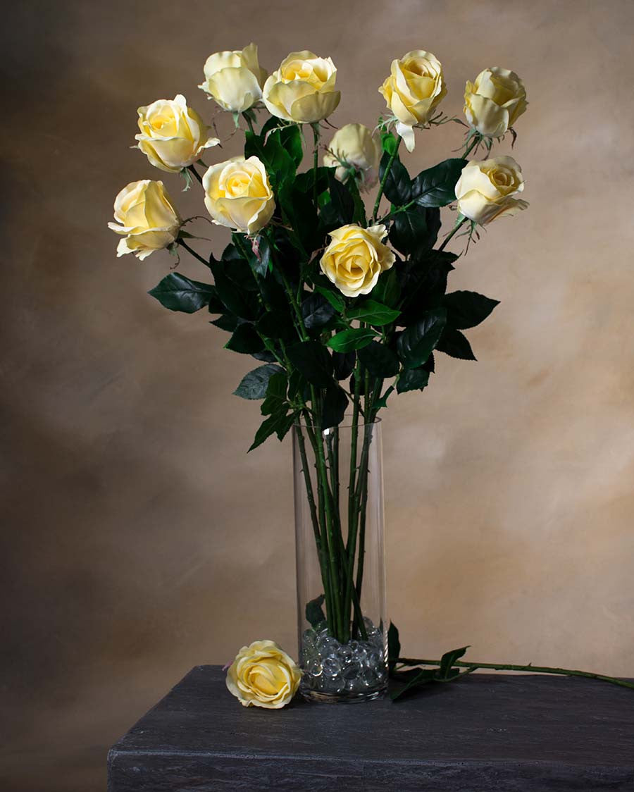 30" Rose Bud Silk Flower Stem S4221