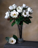 24" Large Faux Magnolia Flower Stem S4276-WH