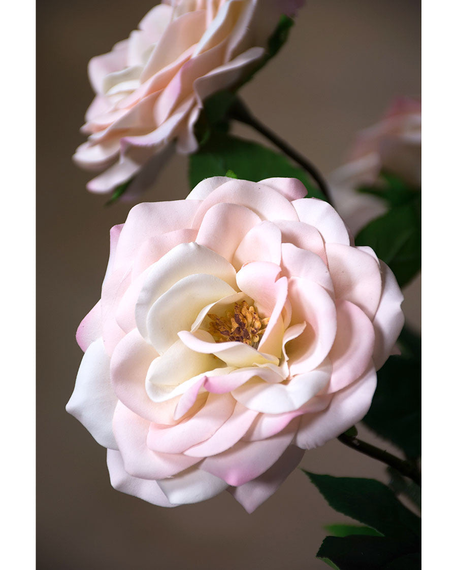 29" Blown Open Rose Silk Flower Stem S4398