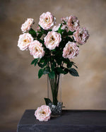 29" Blown Open Rose Silk Flower Stem S4398