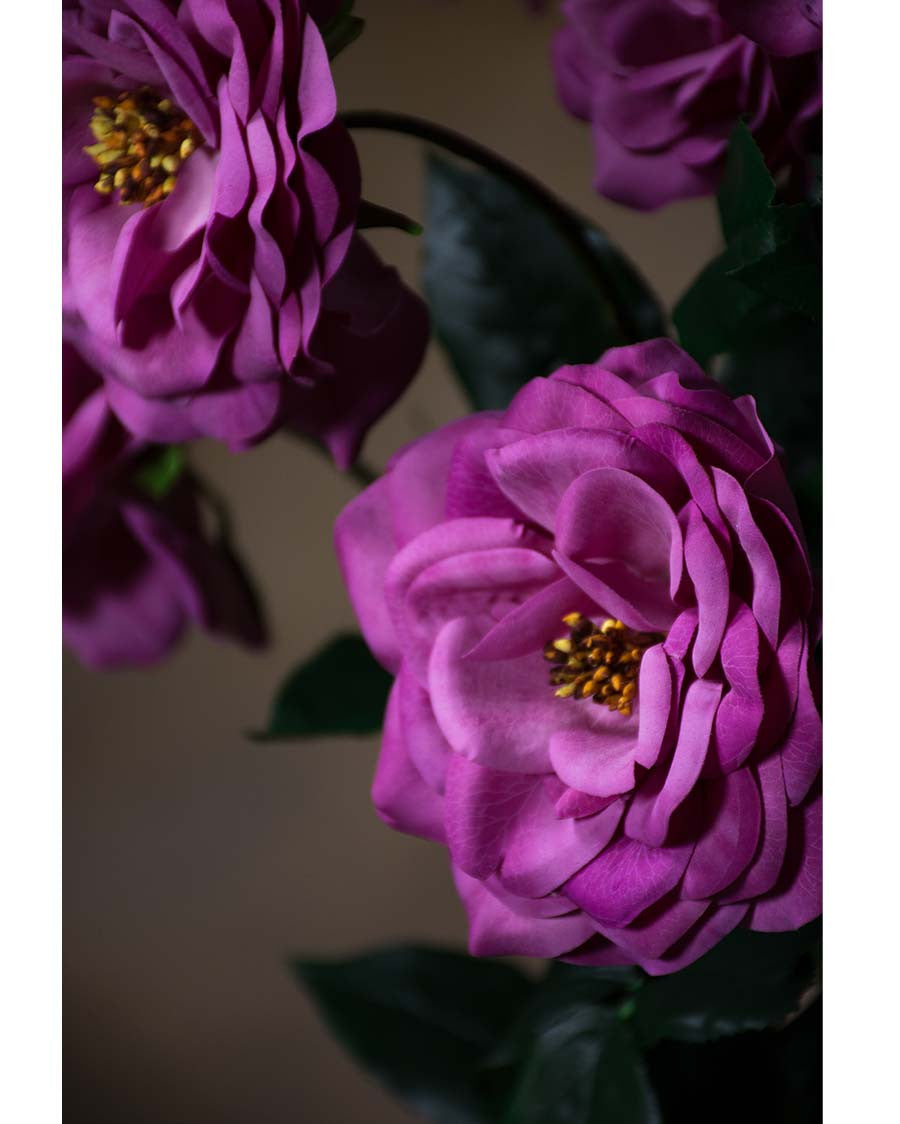 29" Blown Open Rose Silk Flower Stem S4398