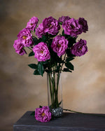 29" Blown Open Rose Silk Flower Stem S4398