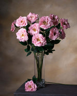 29" Blown Open Rose Silk Flower Stem S4398