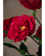 29" Blown Open Rose Silk Flower Stem S4398