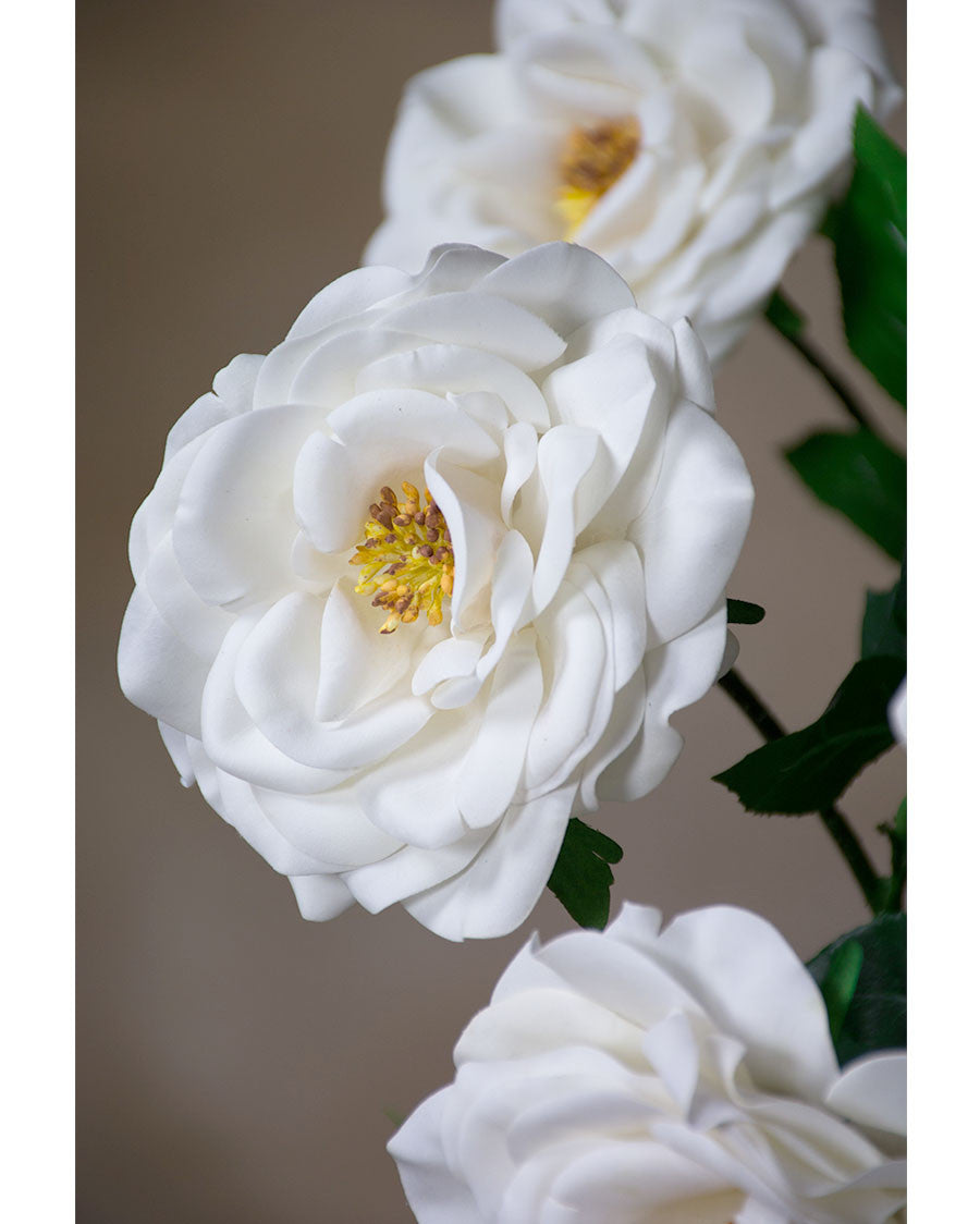 29" Blown Open Rose Silk Flower Stem S4398