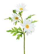 12.5" Daisy Silk Flower Stem Spray (x 3) with Bud S4562