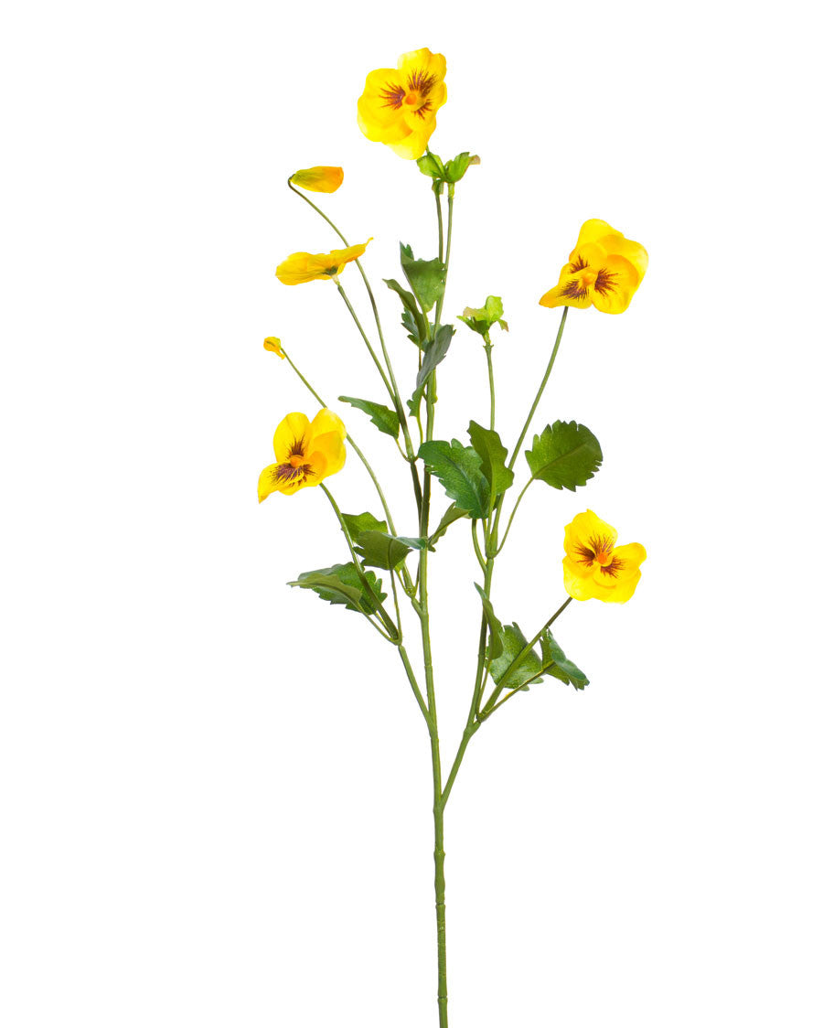 29" Pansy Silk Flower Stem Spray S4563