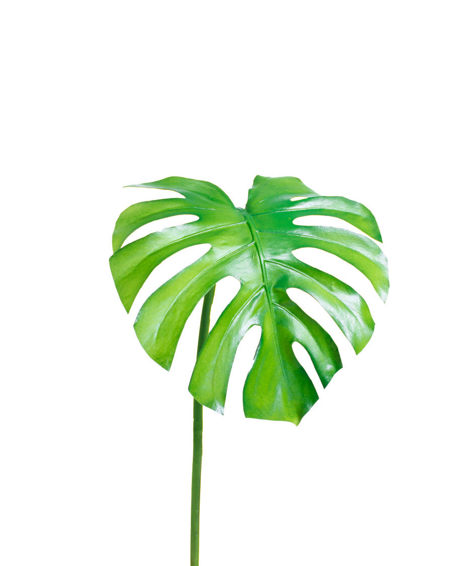 30.5" Large Monstera Leaf Artificial Foliage Stem S4567-GR