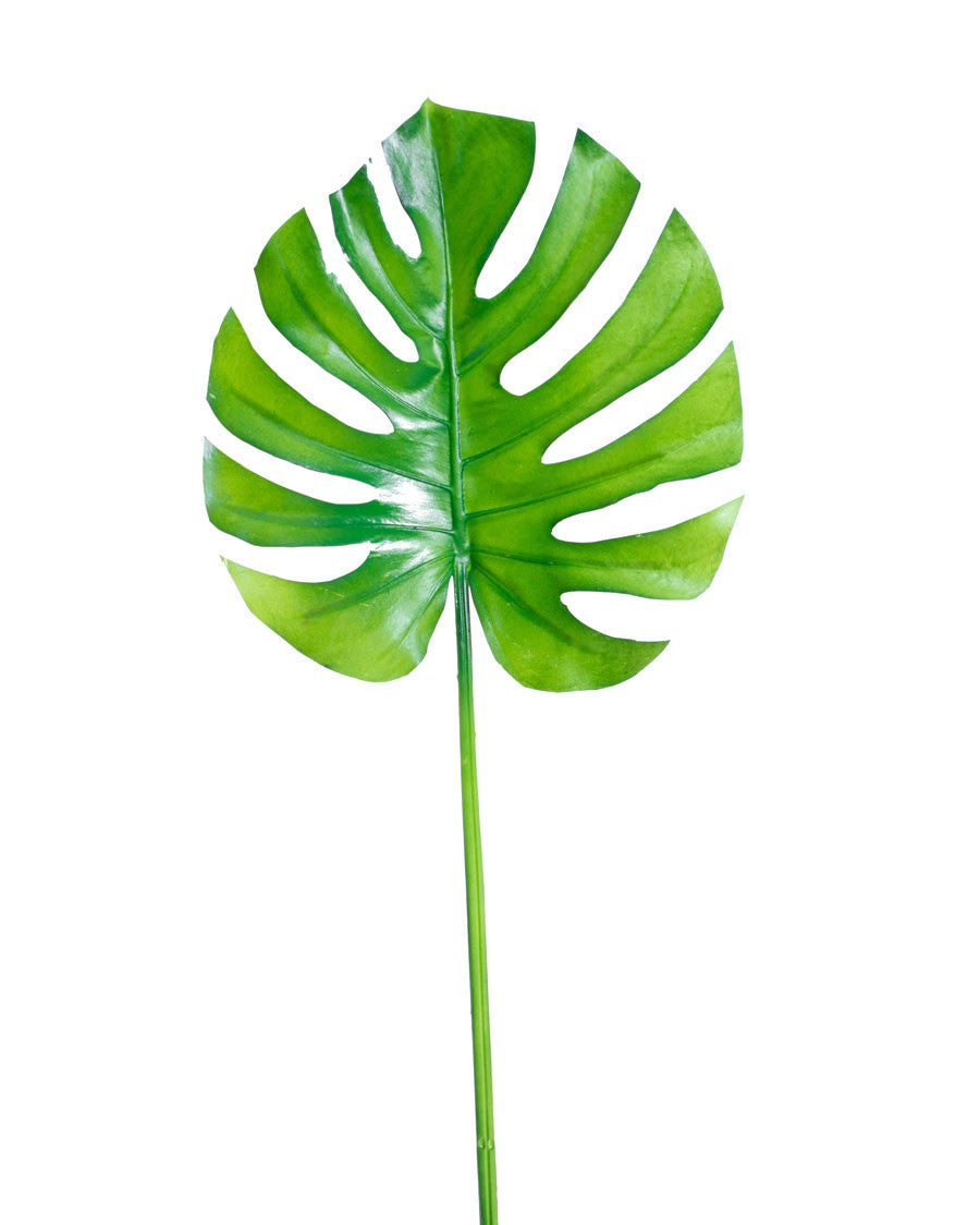 30.5" Large Monstera Leaf Artificial Foliage Stem S4567-GR