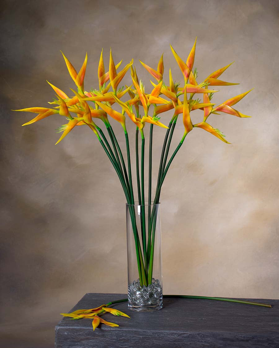 29" Faux Heliconia Flower Stem