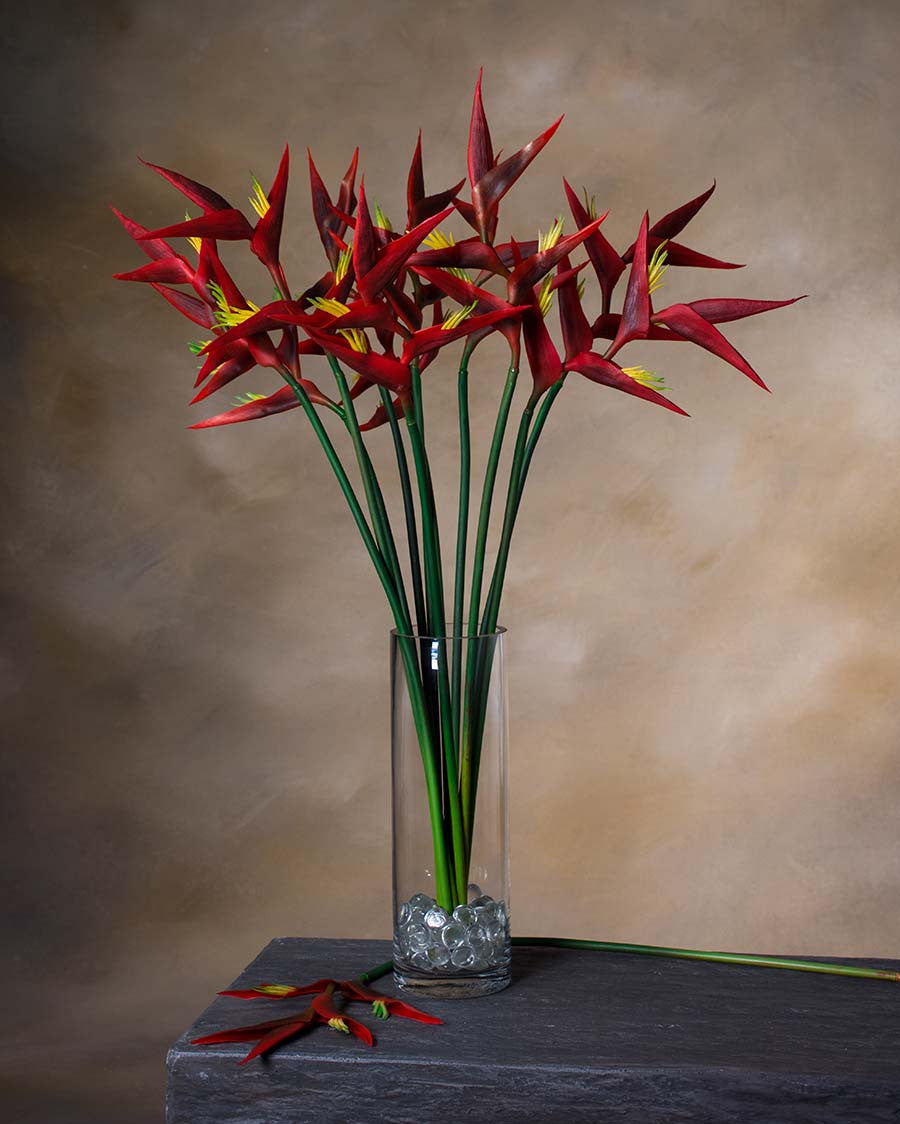 29" Faux Heliconia Flower Stem