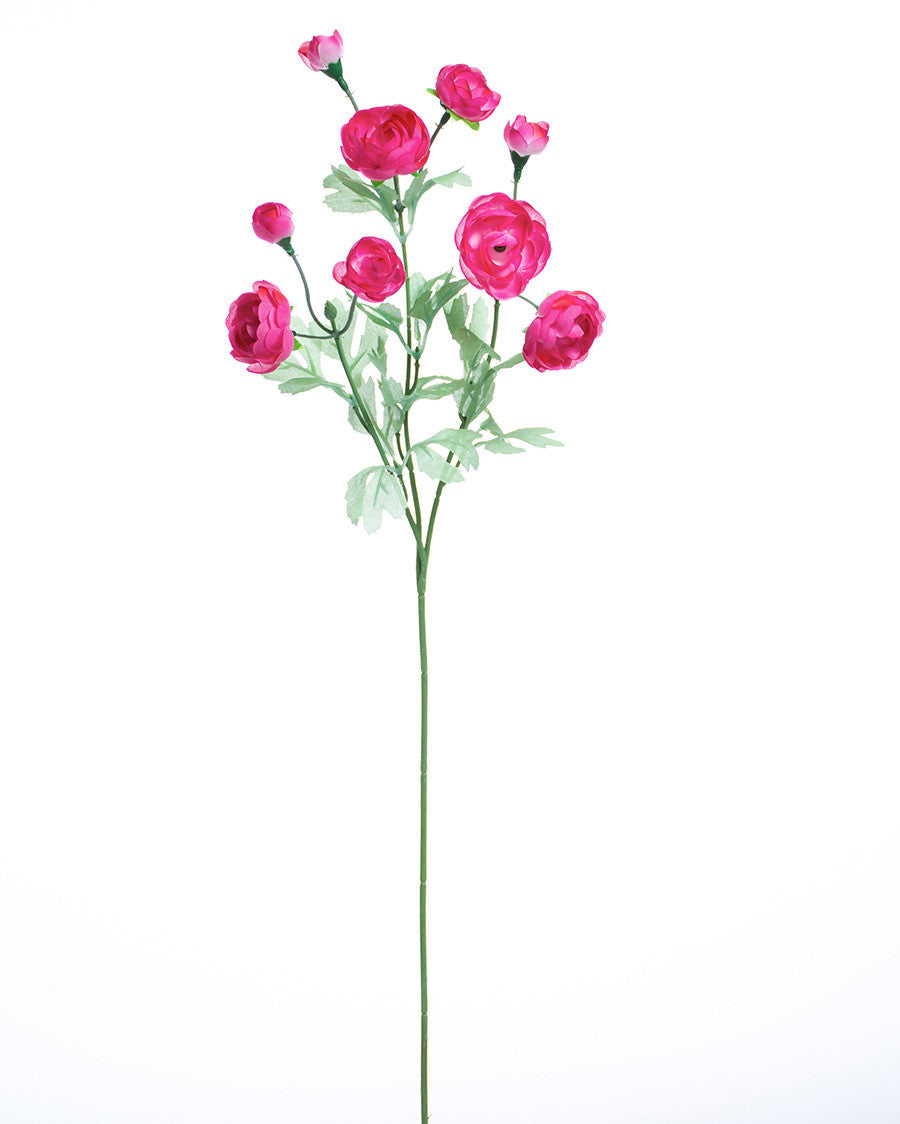25" Ranunculus Silk Flower Stem Spray S4582