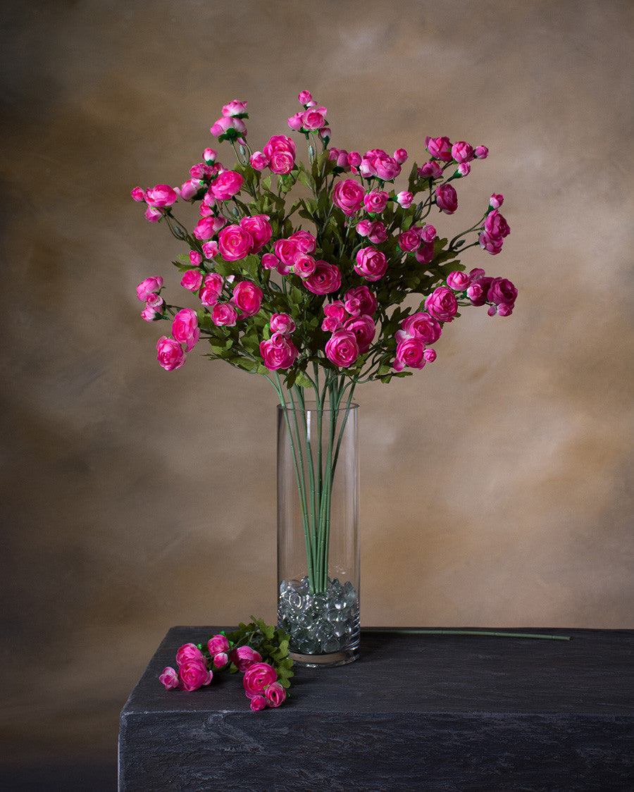 25" Ranunculus Silk Flower Stem Spray