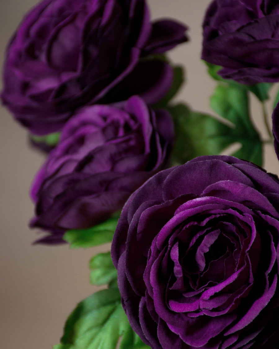 14" Ranunculus Silk Flower Stem S4645-PU