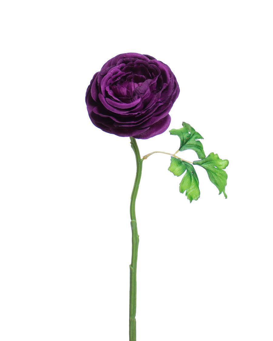 14" Ranunculus Silk Flower Stem S4645-PU