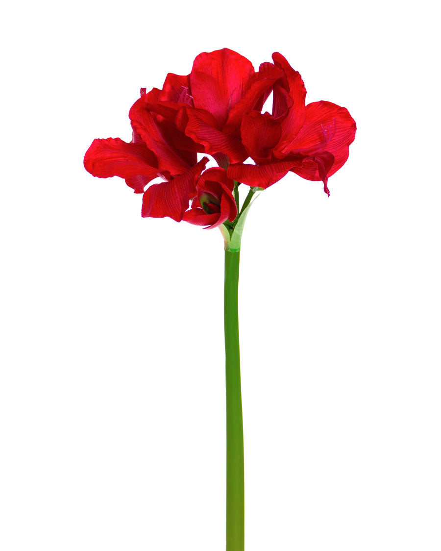 32" Faux Amaryllis Flower Stem S4666