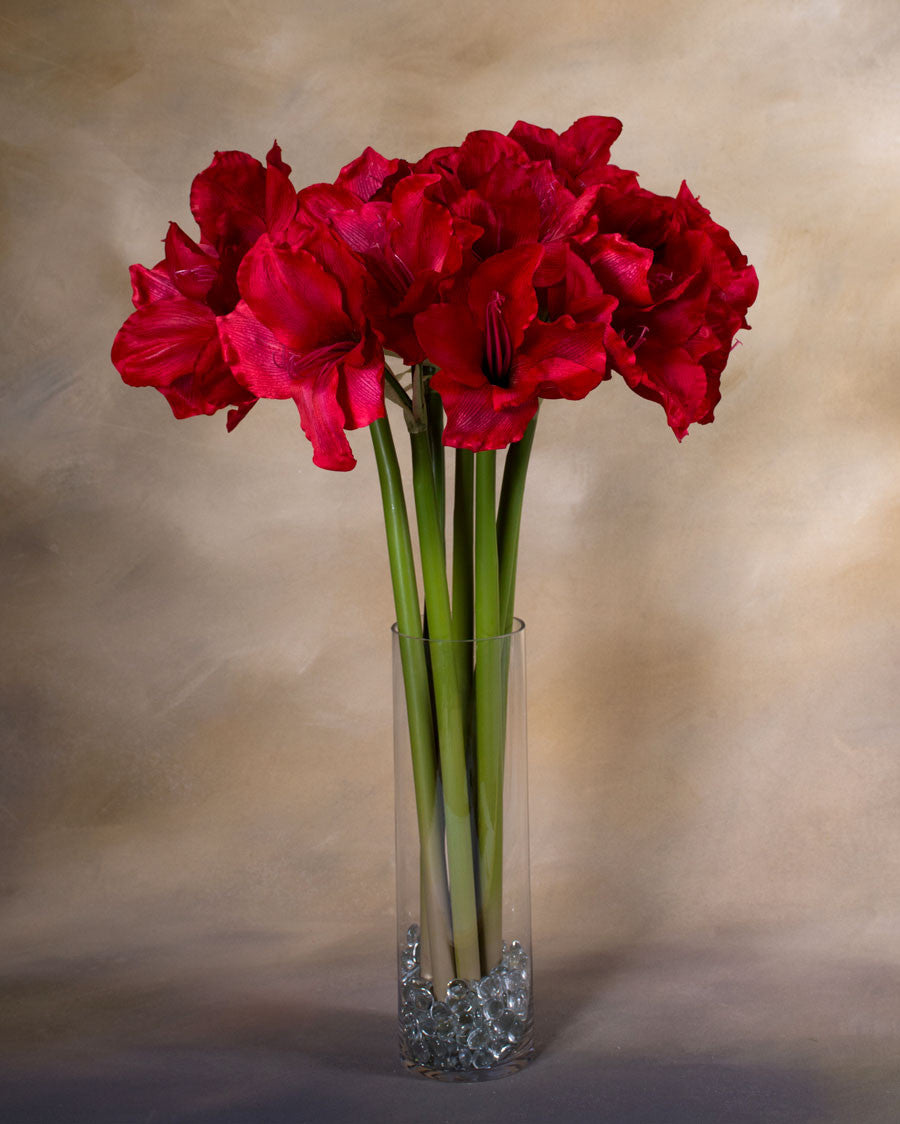 32" Faux Amaryllis Flower Stem