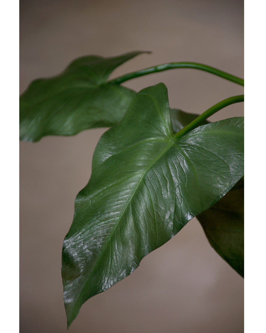18" Faux Anthurium Leaf Foliage Stem S4680-GR