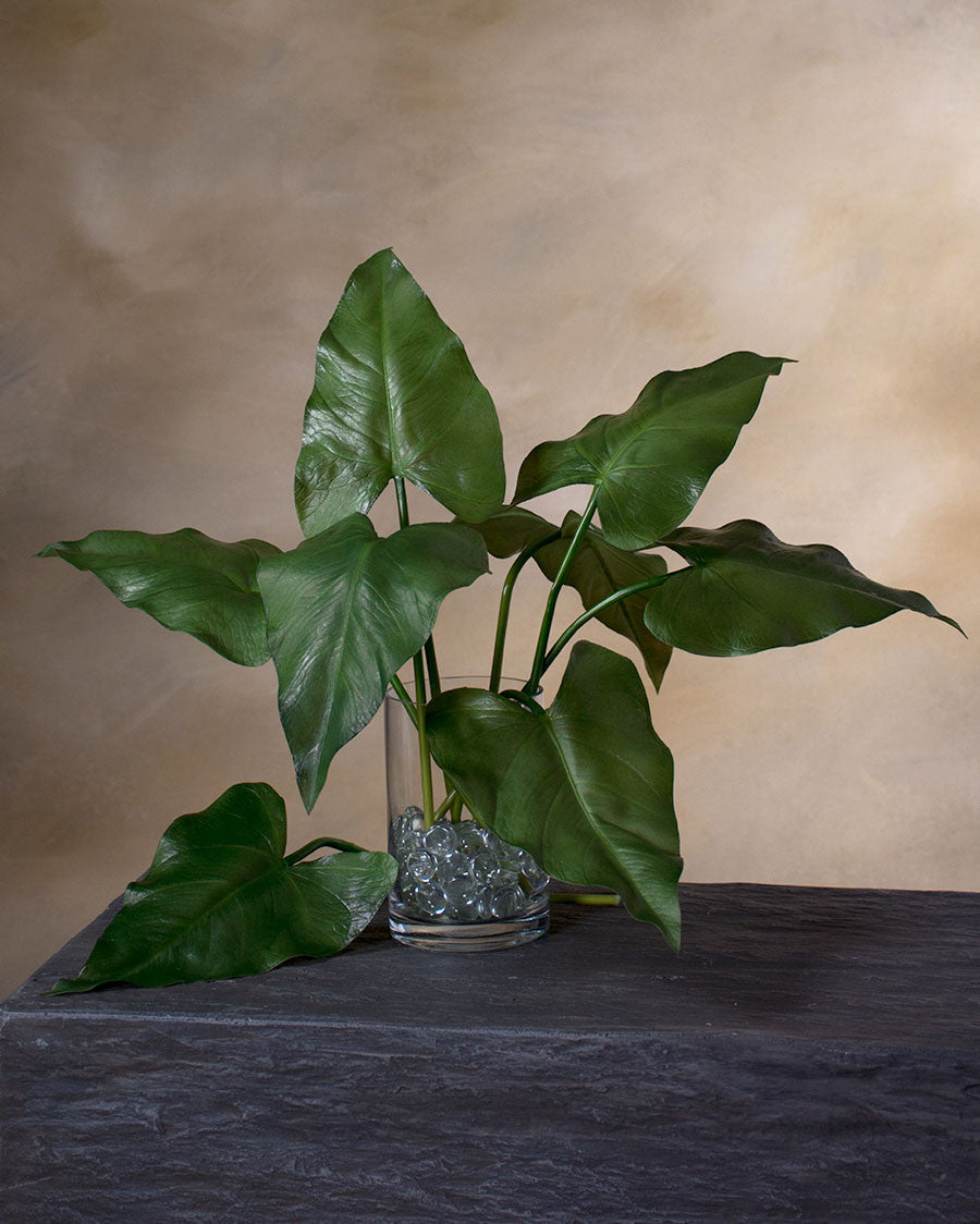 18" Faux Anthurium Leaf Foliage Stem S4680-GR