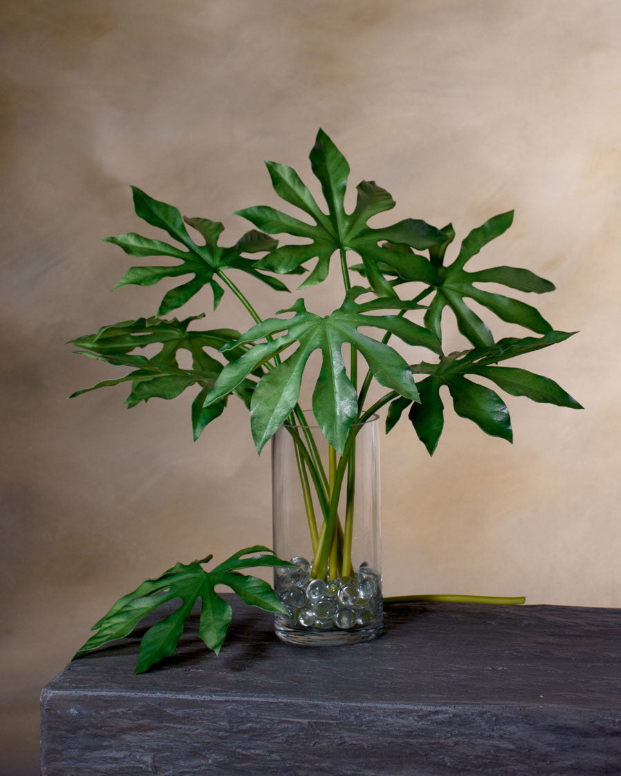 20" Faux Monstera Leaf Foliage Stem S4681-GR