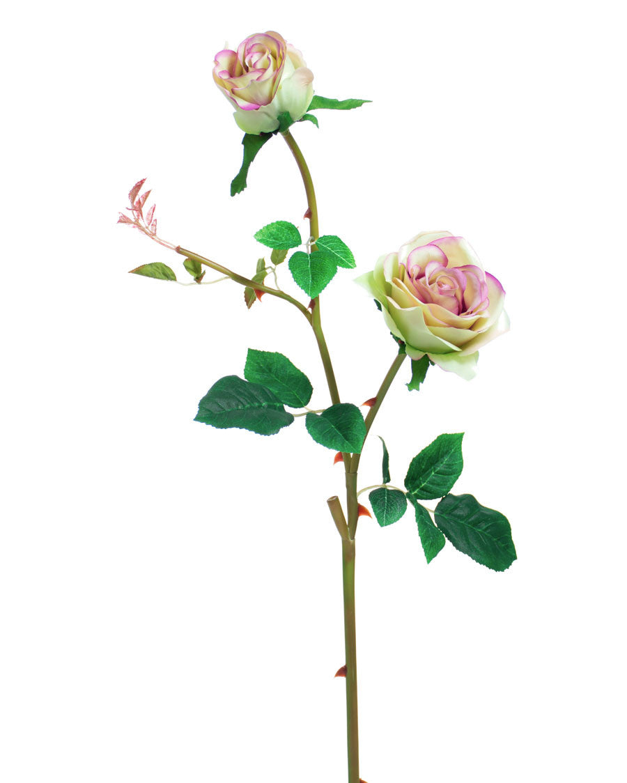24" Silk Rose Flower Stem Spray S4682