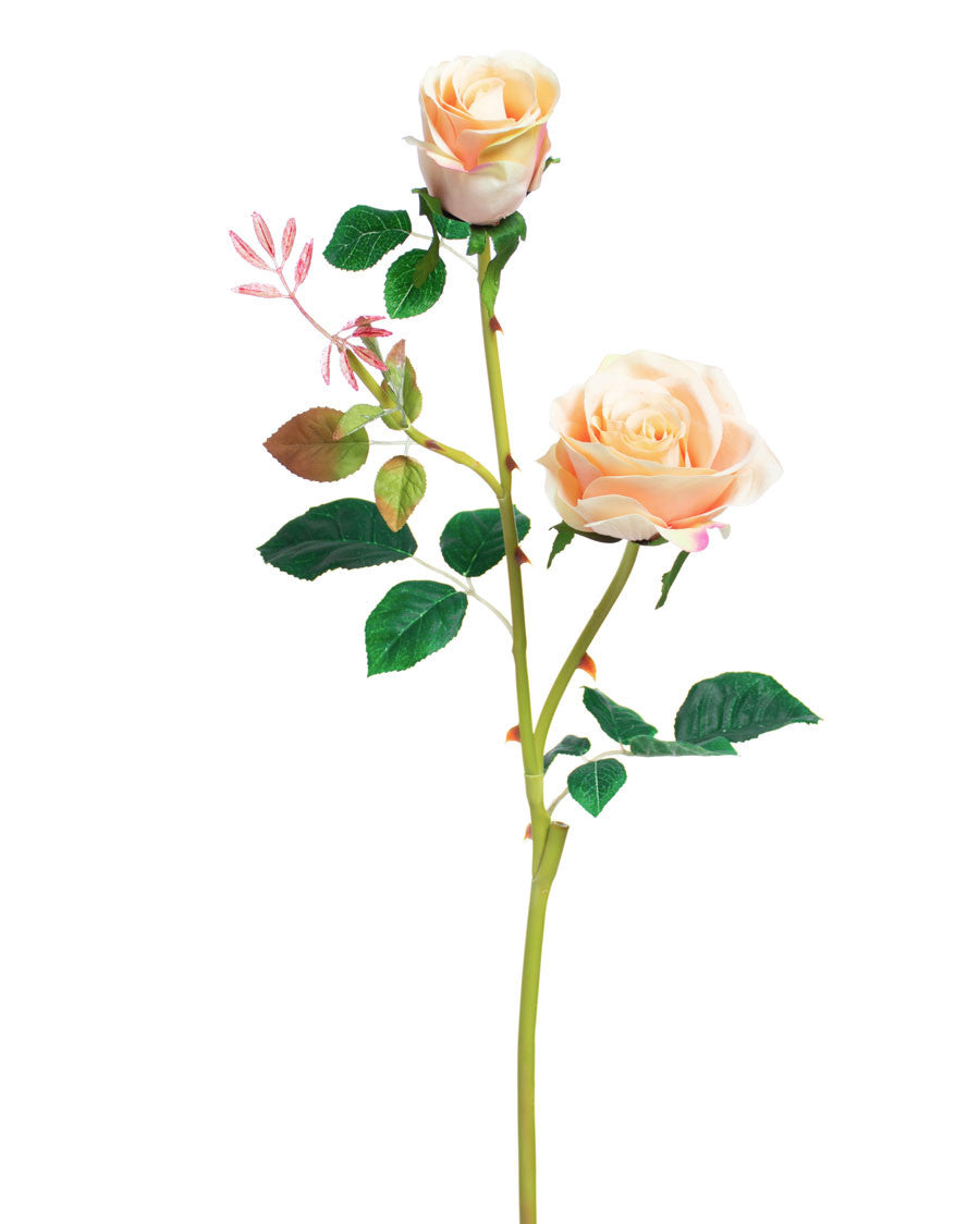 24" Silk Rose Flower Stem Spray S4682