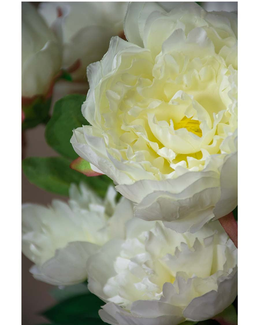 24" Peony Silk Flower Stem S4688
