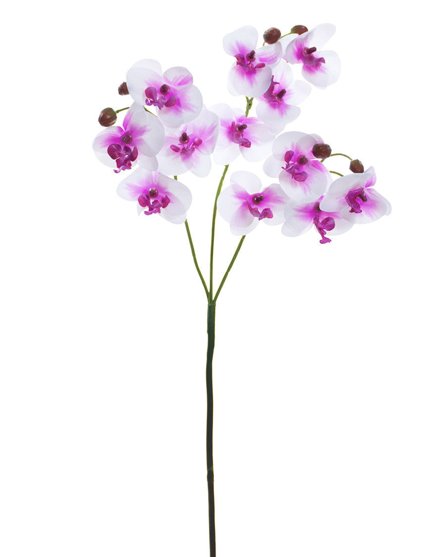 18" Mini Phalaenopsis Orchid Artificial Foliage Stem S4697